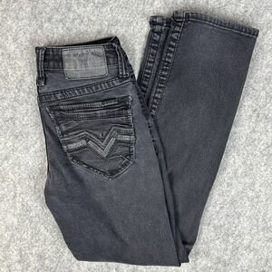 Salvage Supply Co Jeans Men 29x32 Faded Black Distressed Buckle Mayhem Straight